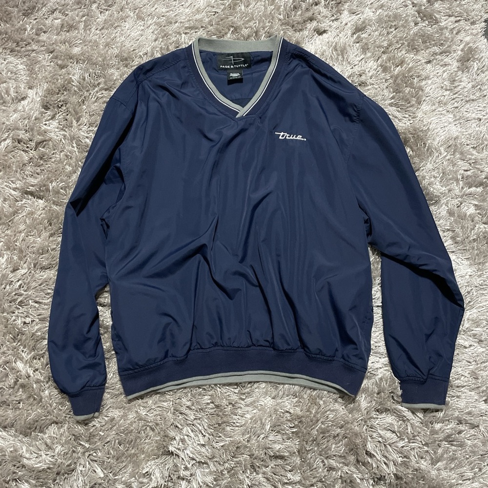 Source Unknown Navy Blue V-Neck Sweatshirt